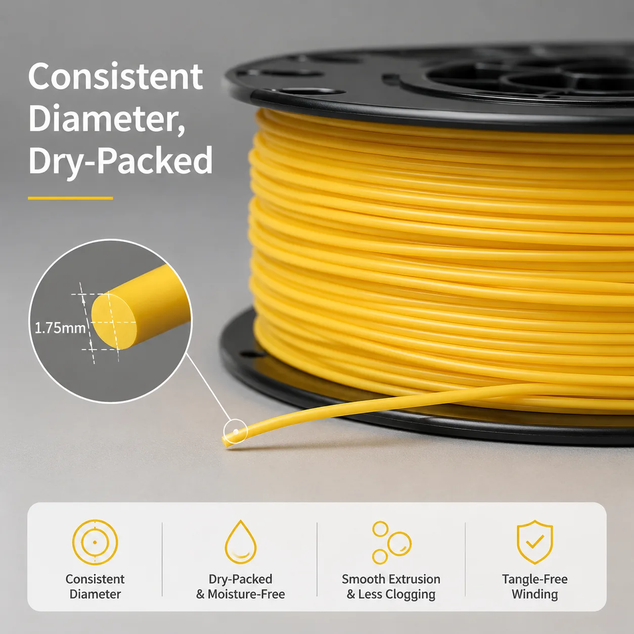 PLA Filament 1.75mm Basic Refill No-Spool & Removable Spool — Product Images