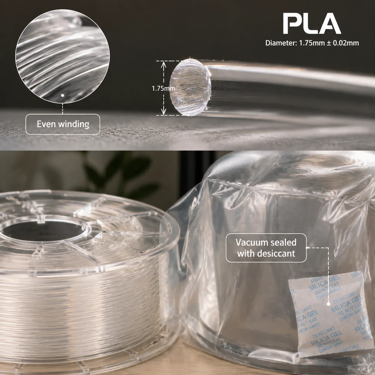 Yiqiu3D PLA 1.75mm — Close-up