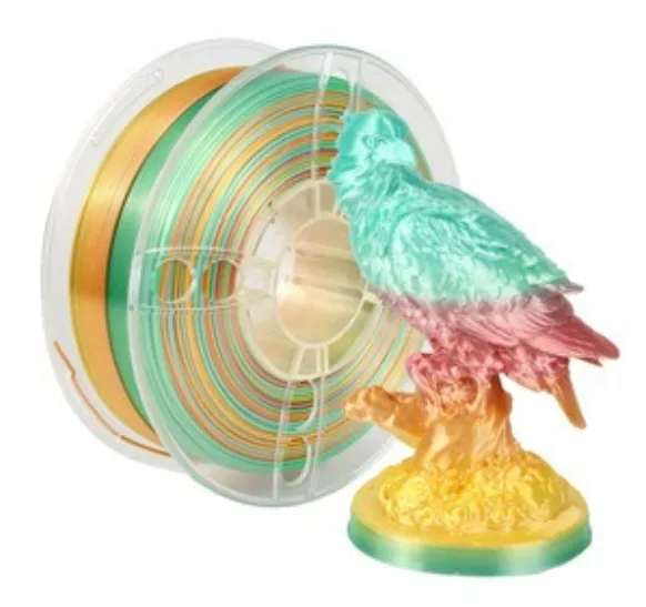PLA Silk Rainbow Filament 1.75mm 1kg Gradient Candy Macaron Forest Universe Color Series Eco Paper Spool