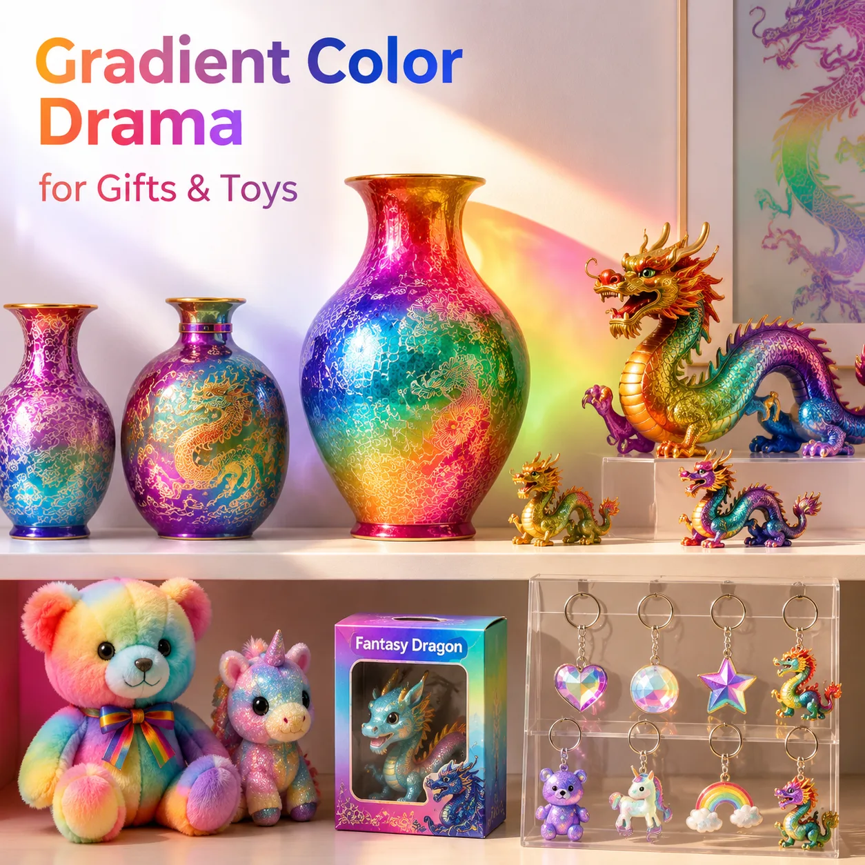 PLA Silk Rainbow Filament 1.75mm 1kg Gradient Candy Macaron Forest Universe Color Series Eco Paper Spool — Product Images