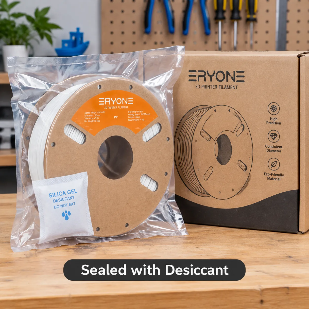 PP Filament 900g 1.75mm Yiqiu3D Chemical-Resistant — Product Images