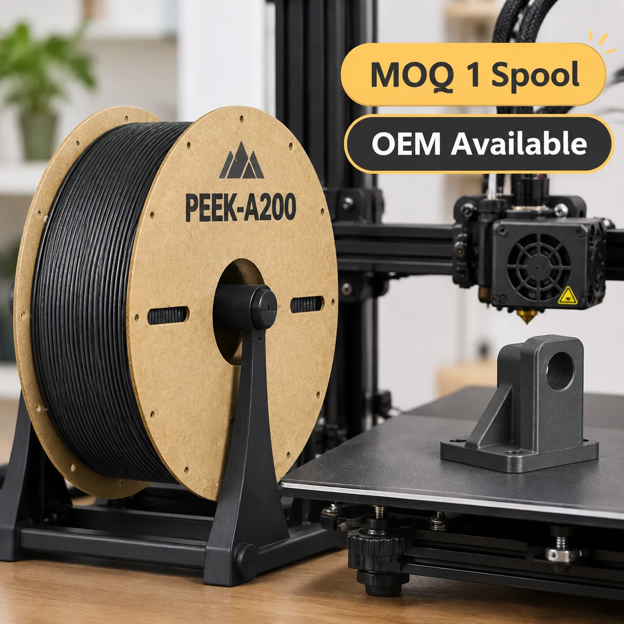 Yiqiu3D PPS-CF PEEK-A200 Carbon Fiber Nylon Composite Filament 1.75mm High-Temp Industrial