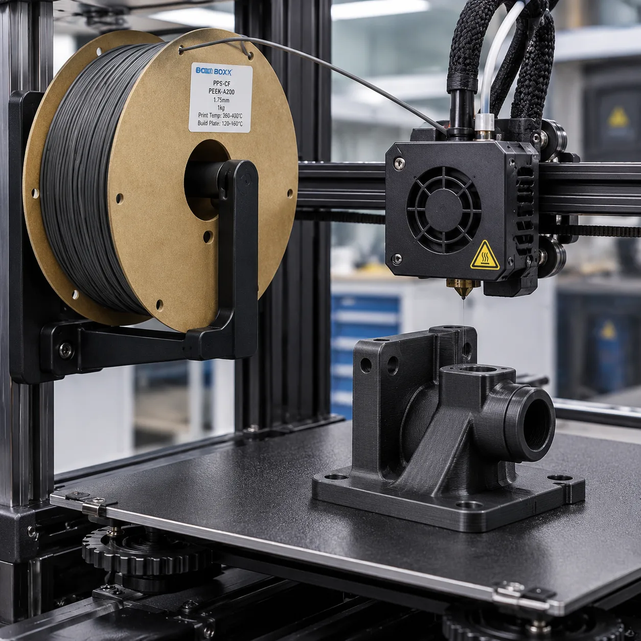 Yiqiu3D PPS-CF PEEK-A200 Carbon Fiber Nylon Composite Filament 1.75mm High-Temp Industrial — Product Images