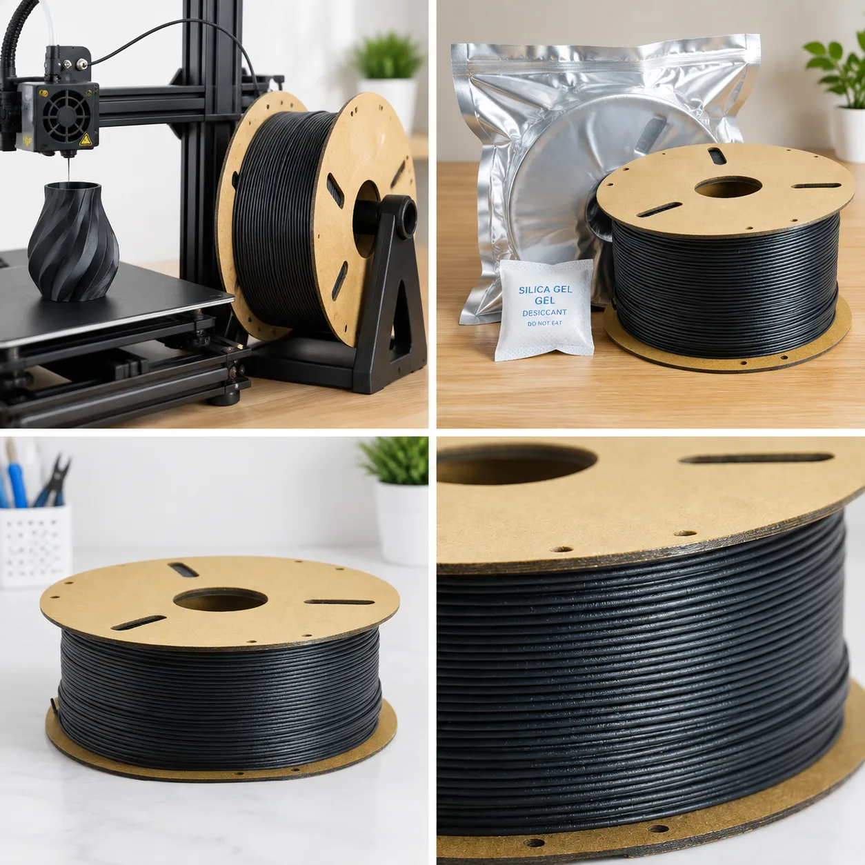 Yiqiu3D PPS-CF PEEK-A200 Carbon Fiber Nylon Composite Filament 1.75mm High-Temp Industrial — Product Images