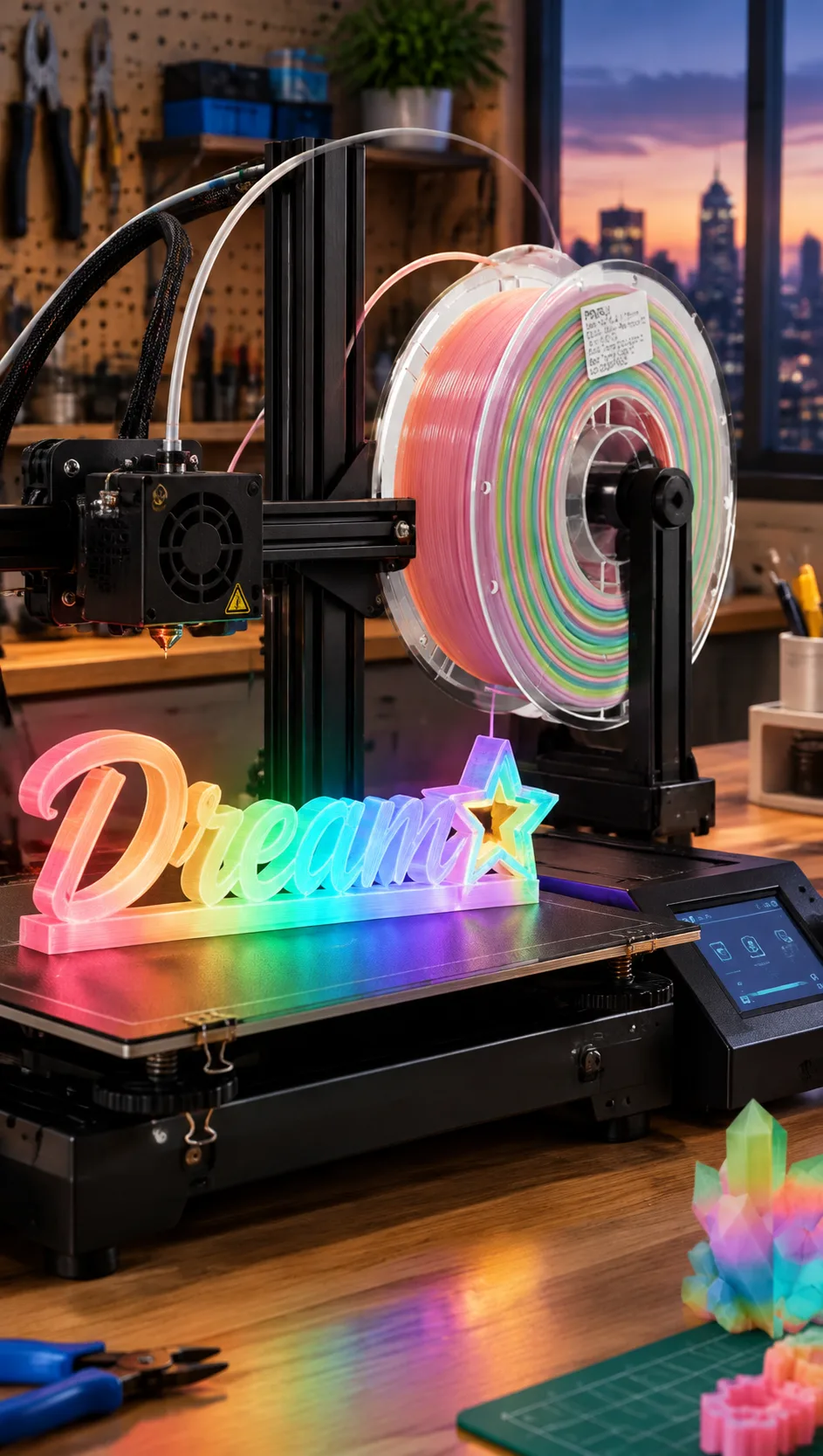 High Precision PLA Filament 1.75mm Low Warp Multicolor 8 Shades — Scene