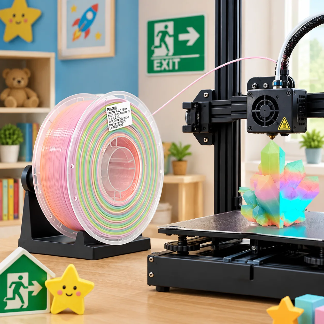 High Precision PLA Filament 1.75mm Low Warp Multicolor 8 Shades — Product Images