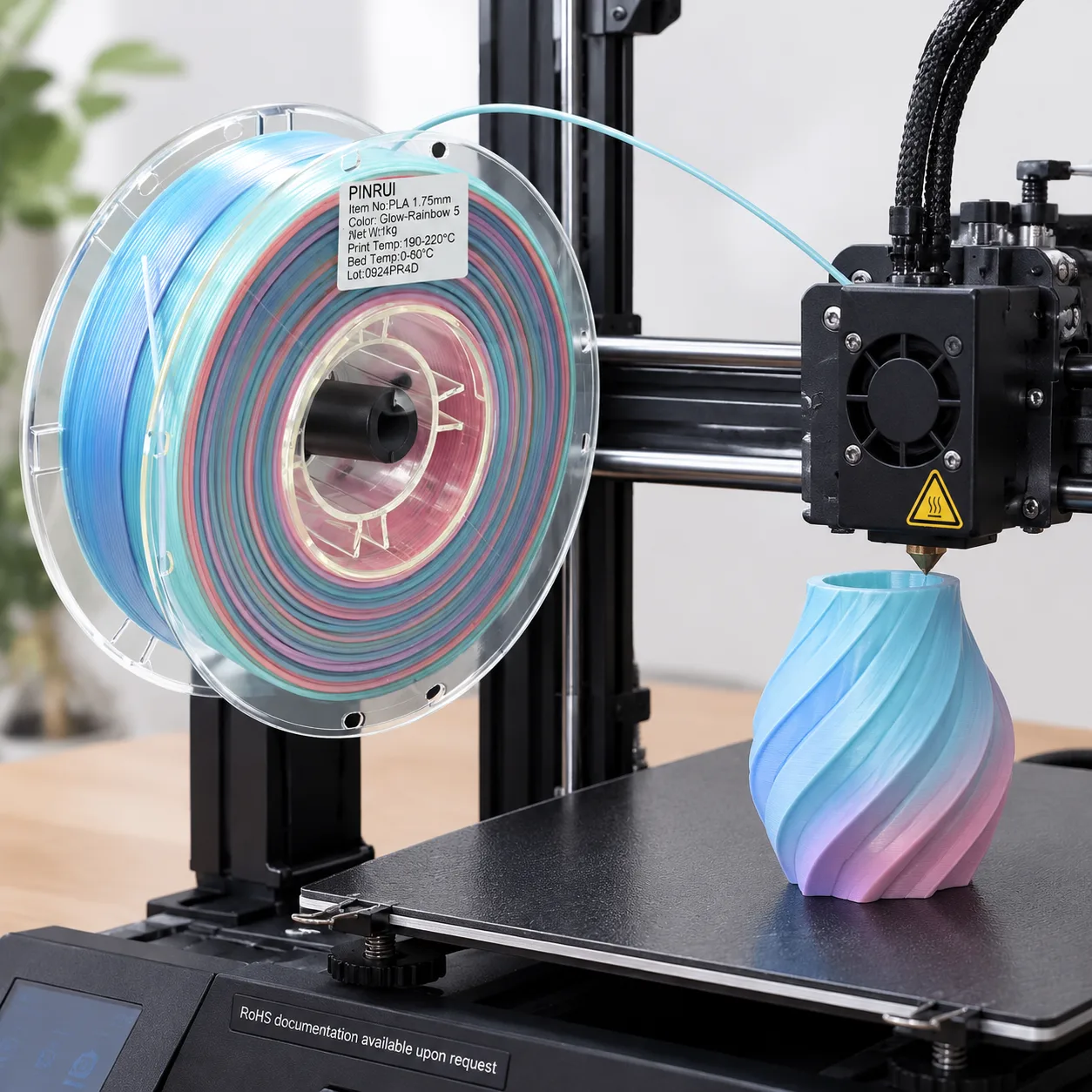 High Precision PLA Filament 1.75mm Low Warp Multicolor 8 Shades — Product Images