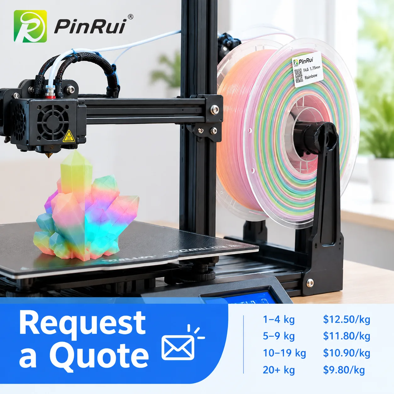 High Precision PLA Filament 1.75mm Low Warp Multicolor 8 Shades — view 6