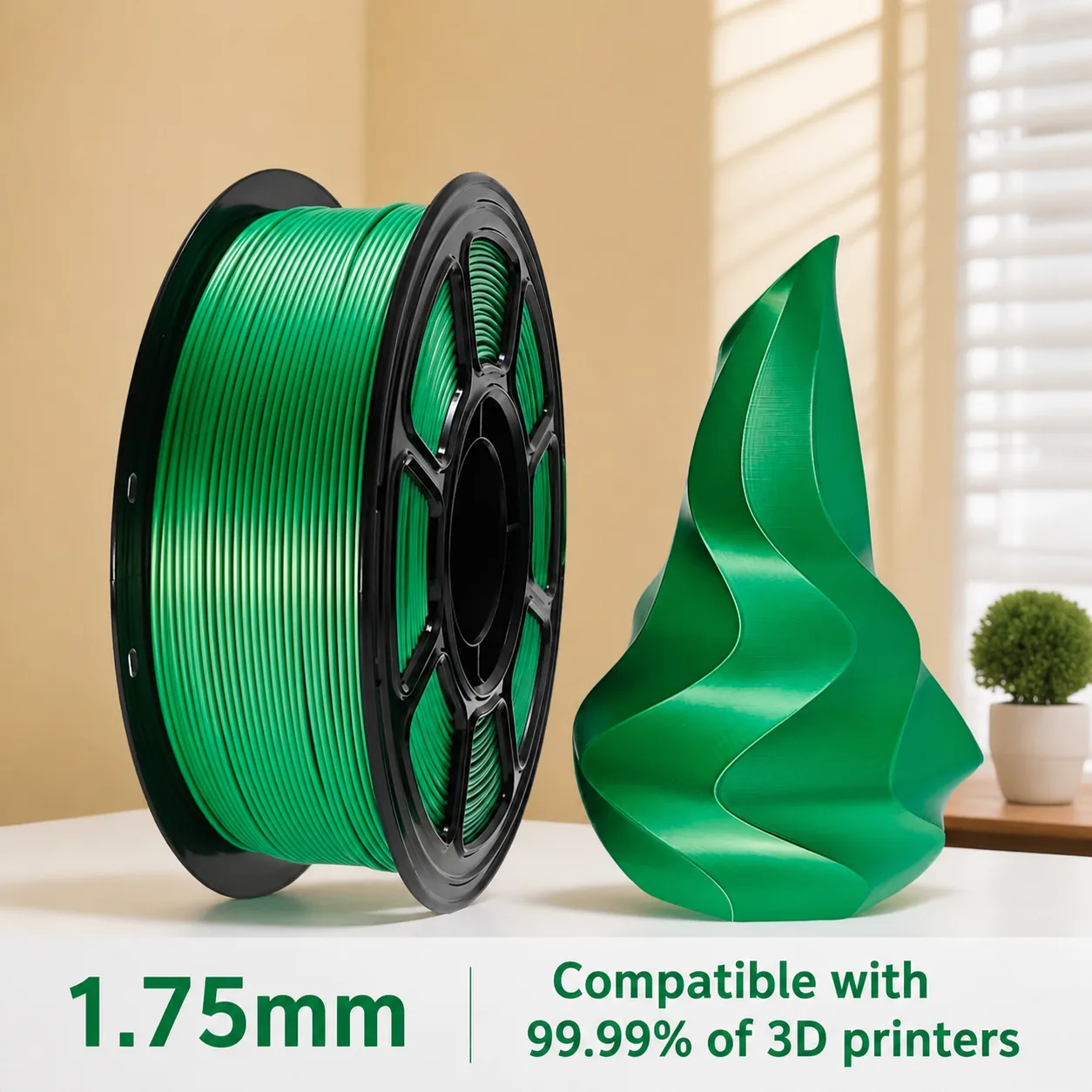 Silk Gold PLA Filament 1.75mm 1kg Sellable Silk Finish — Product Images