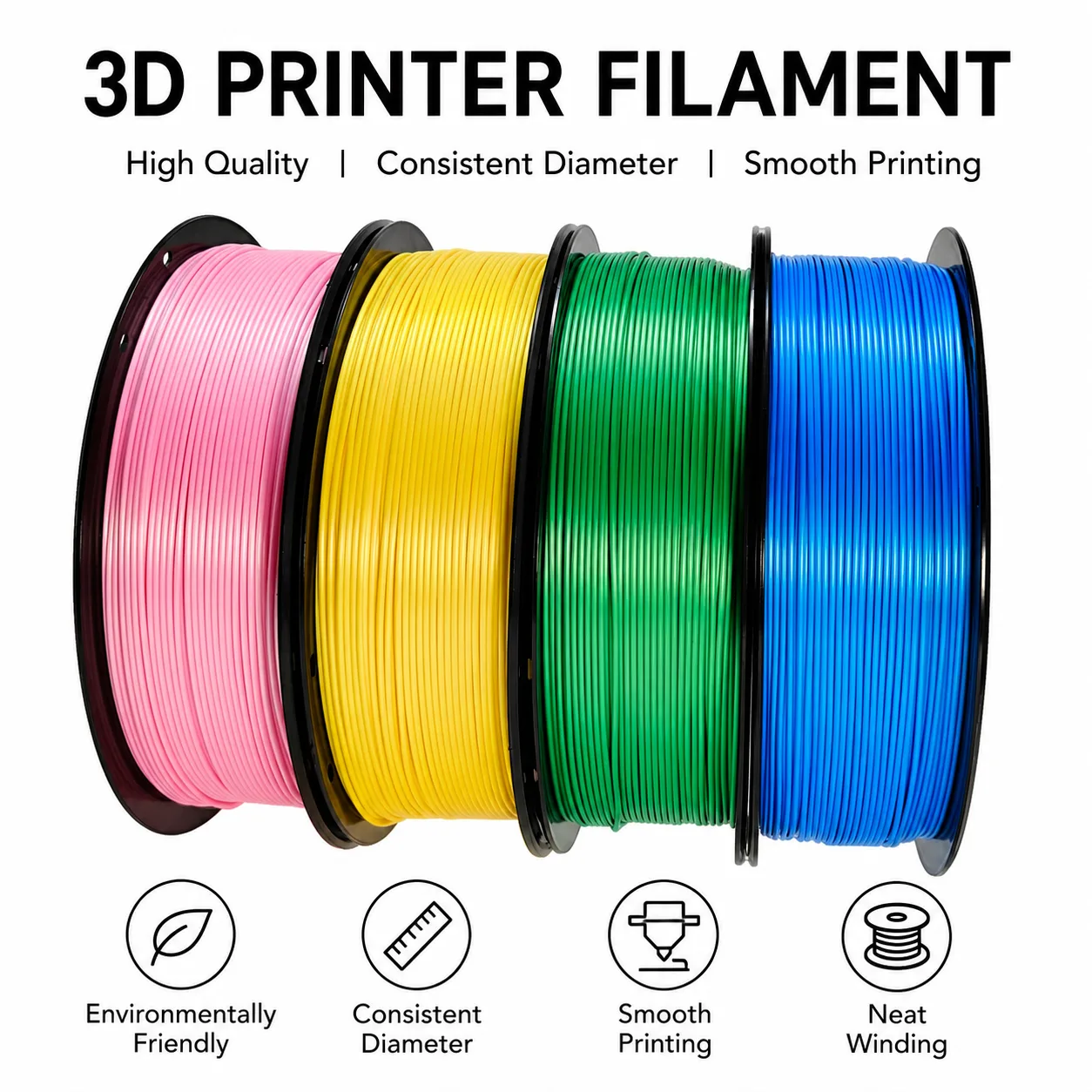 Silk Gold PLA Filament 1.75mm 1kg Sellable Silk Finish — Product Images