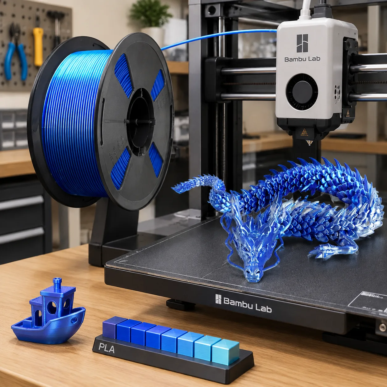 Yiqiu3D Silk PLA Filament 1.75mm 8-Color High-Speed Metallic Shine — Product Images