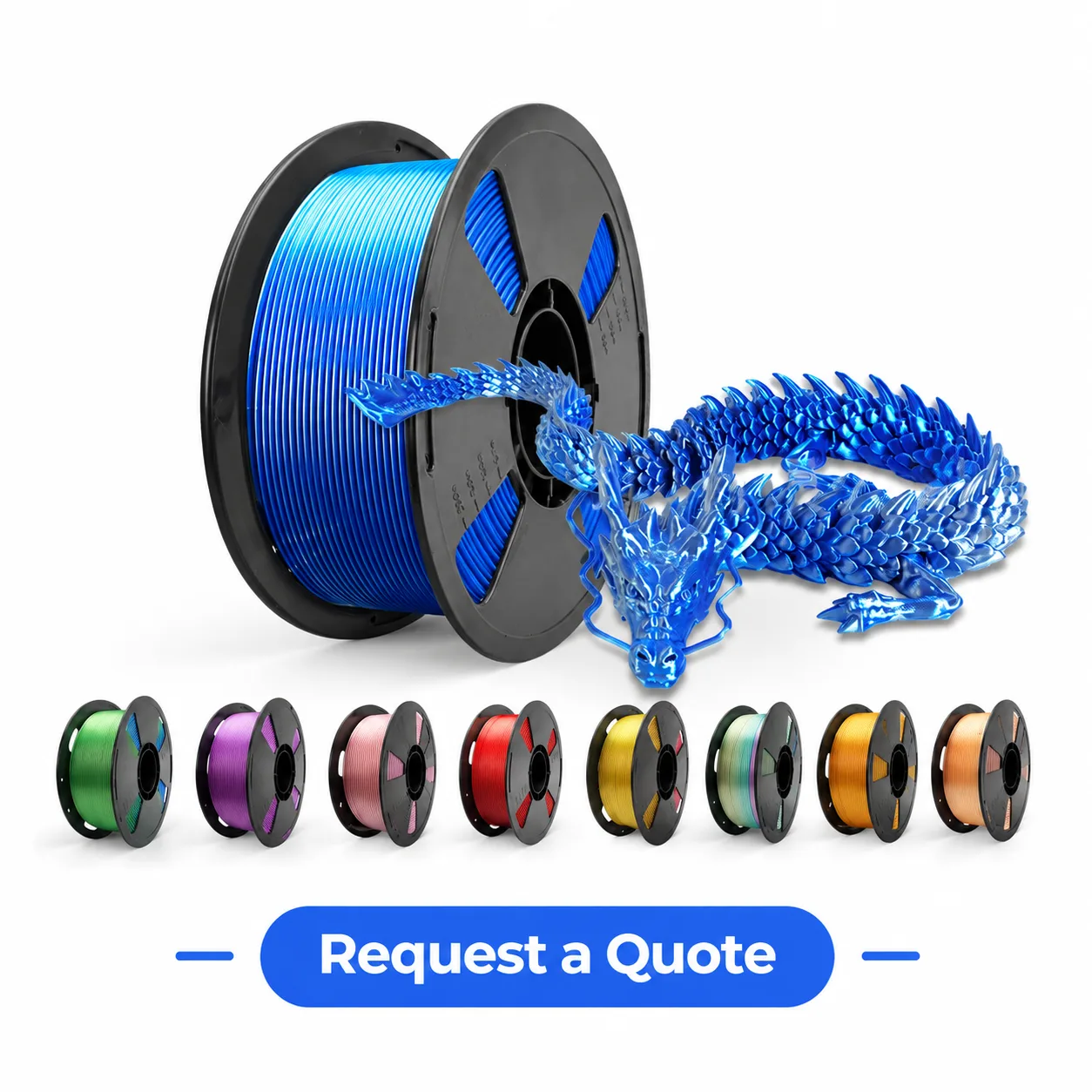 Yiqiu3D Silk PLA Filament 1.75mm 8-Color High-Speed Metallic Shine — view 6