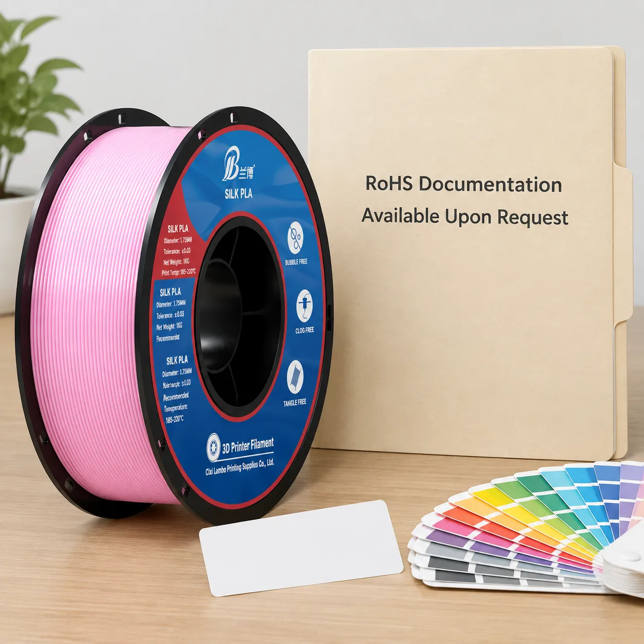 Yiqiu3D Silk PLA Filament 1.75mm Anti-Clog Anti-Tangle Pastel Silk Colors — Product Images