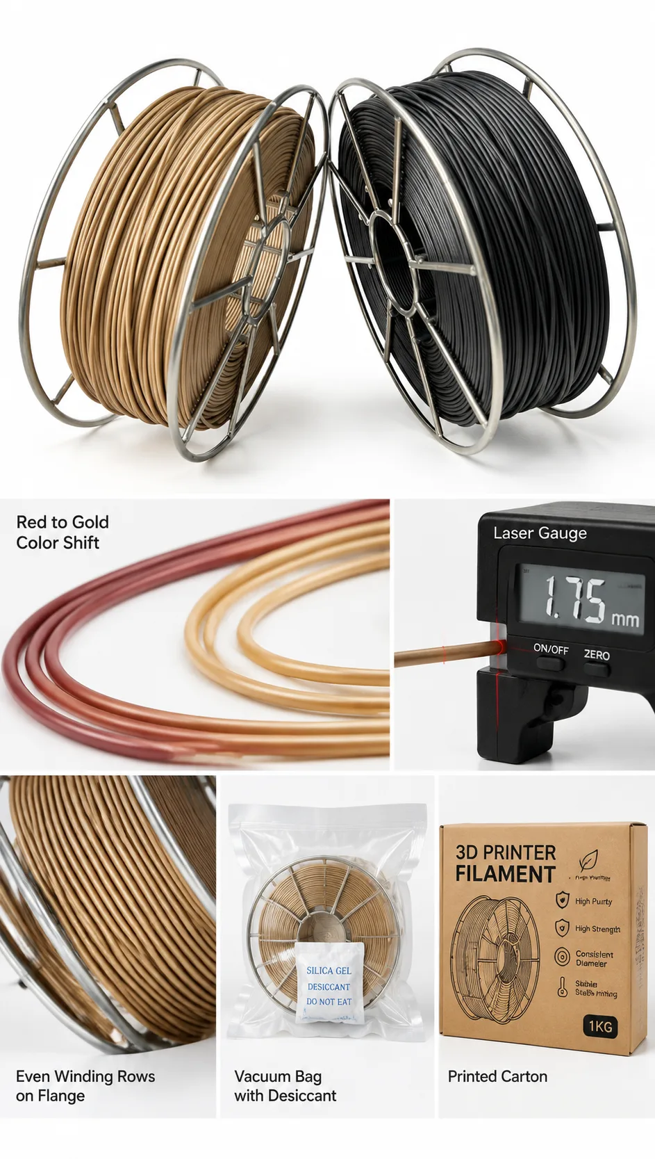 Silk PLA Filament 1.75mm — Close-up