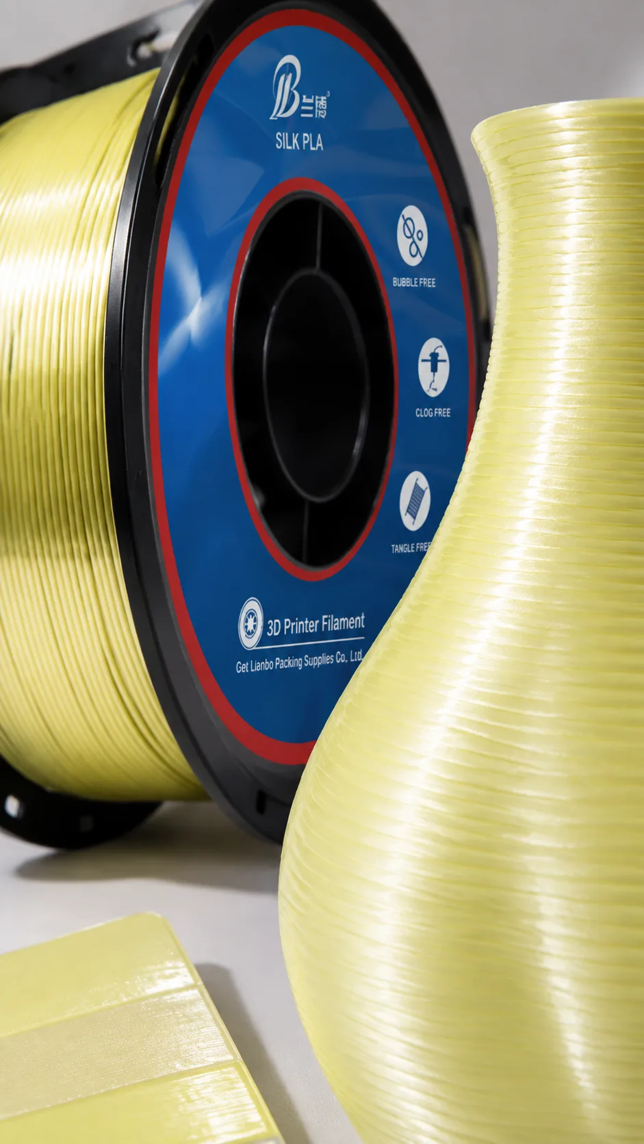 Yiqiu3D Silk PLA Filament 1.75mm 1kg Glossy Pearl Shine 8 Pastel Colors Neatly Wound — Close-up