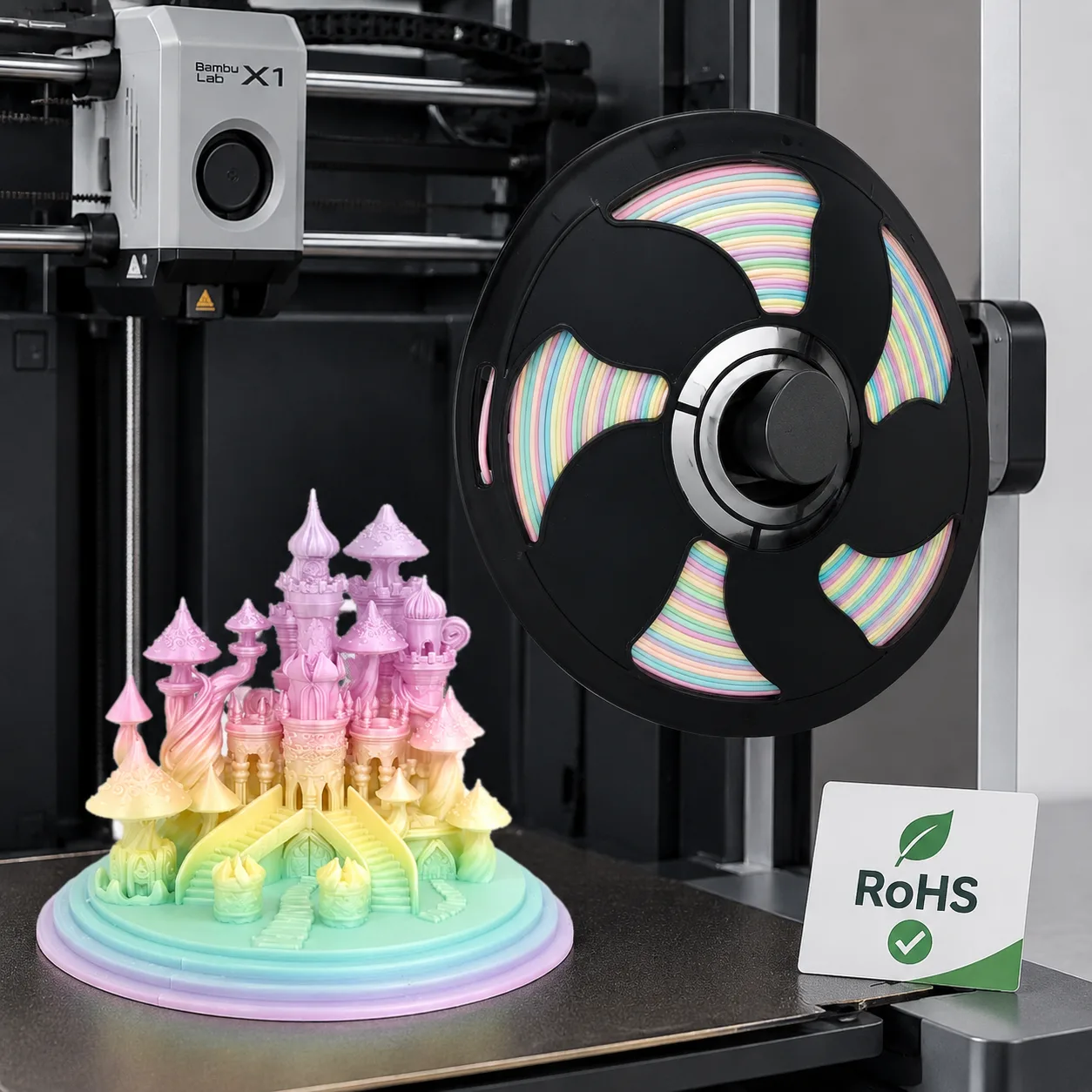 Yiqiu3D Silk PLA Glow-in-the-Dark and Tri-Color Combo Pack — Product Images