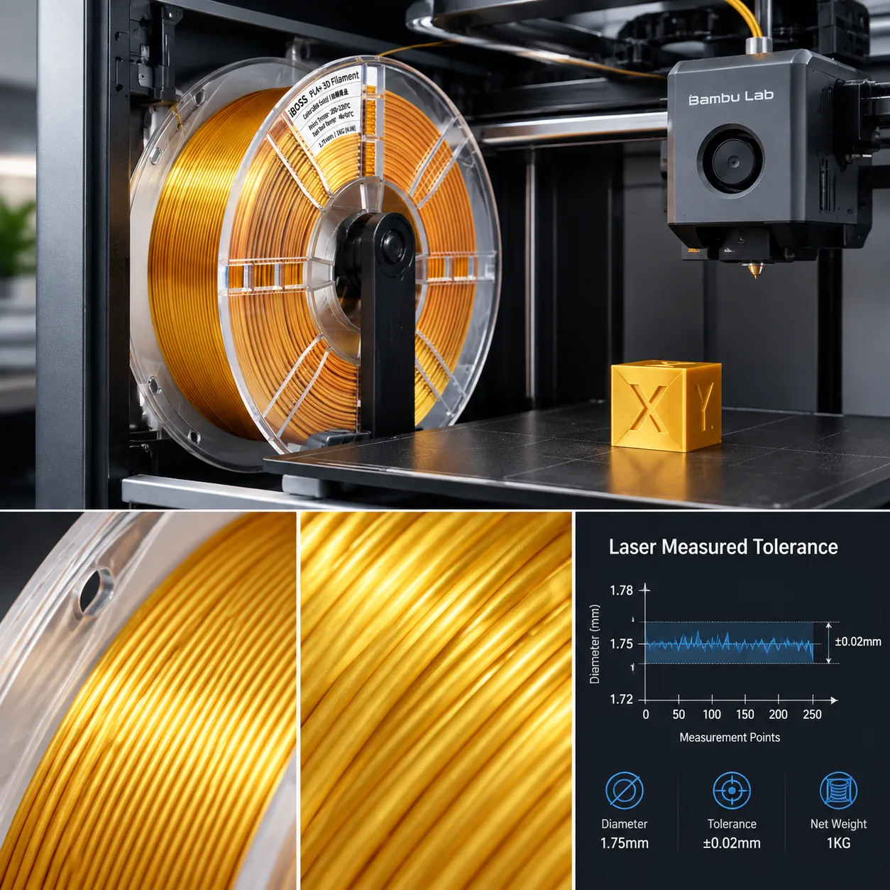 Silk PLA Tri Color — Product Images