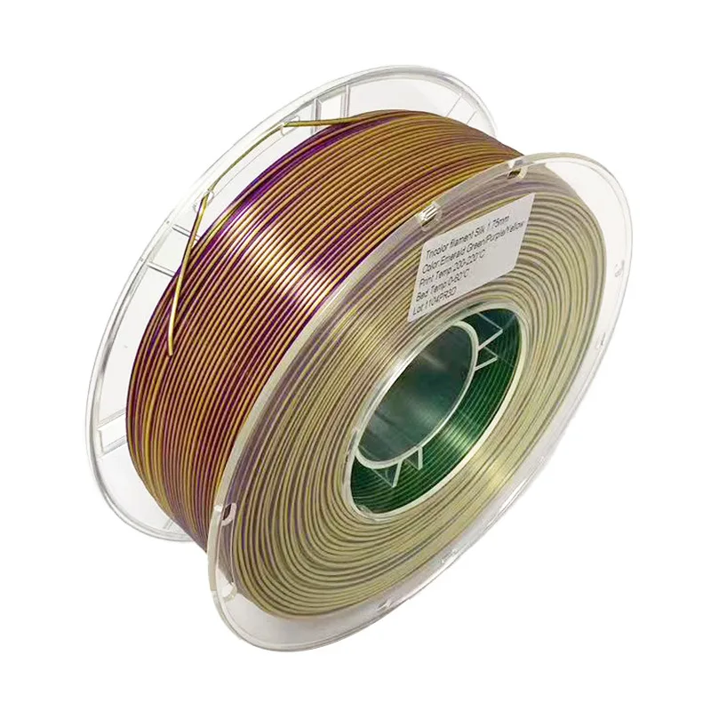 Silk Tri Color Dark Green/Purple/Yellow