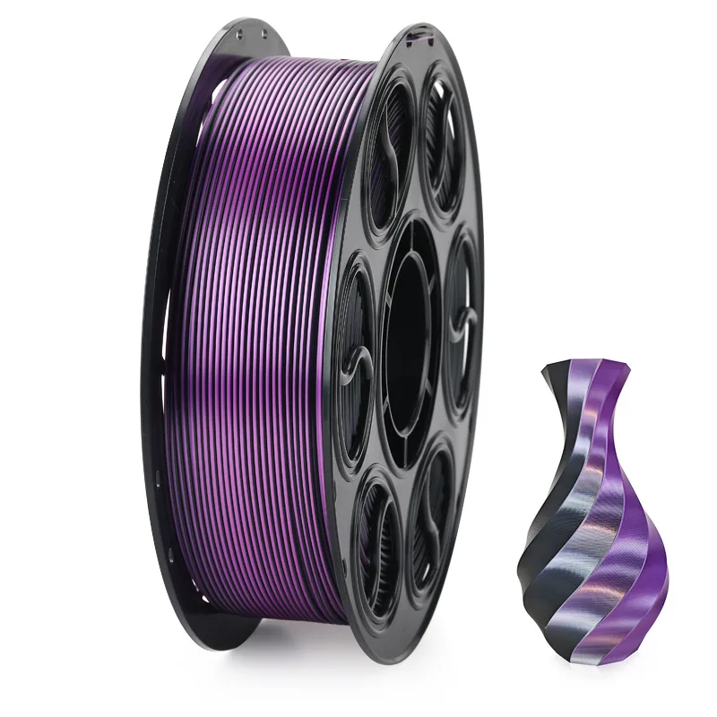 Silk Dual Color Black Purple