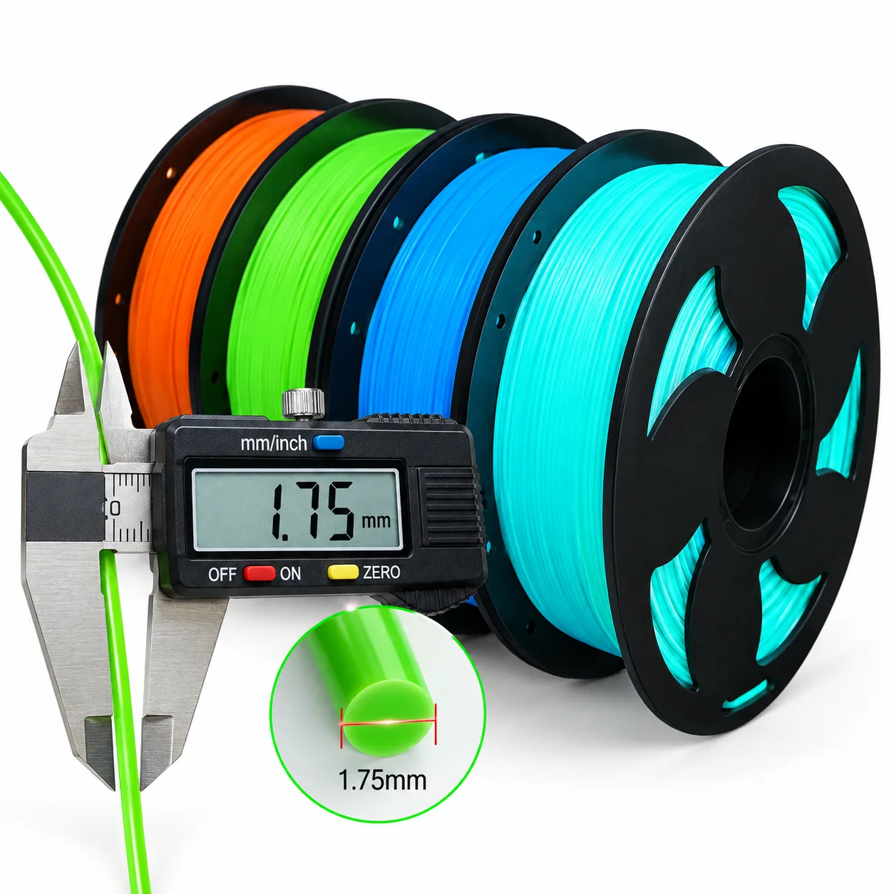 Yiqiu3D SUNSENK Glow-in-the-Dark PLA Filament 1.75mm 1kg Rainbow Night-Glow, 8 Luminous Colors, Bambu Lab — Product Images