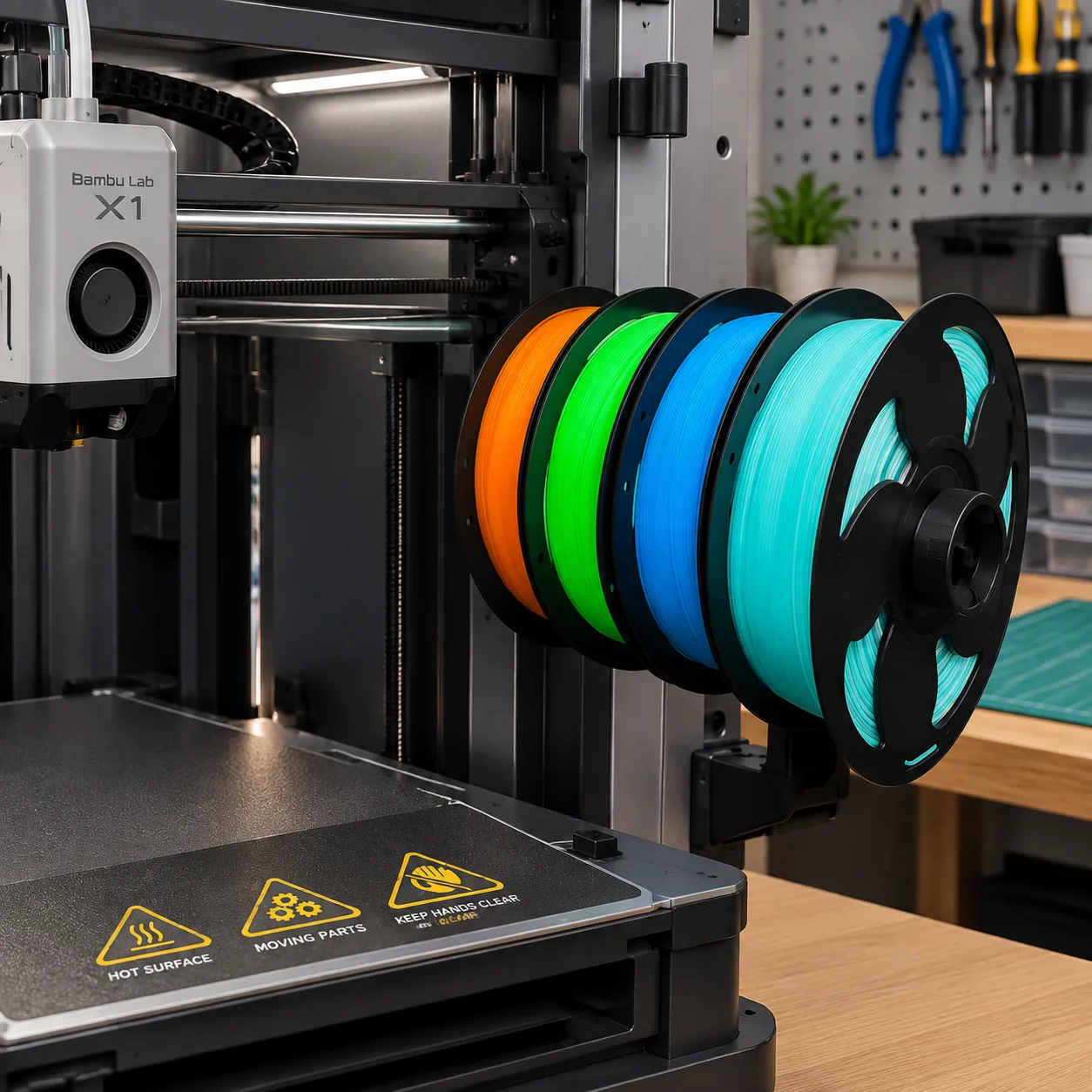 Yiqiu3D SUNSENK Glow-in-the-Dark PLA Filament 1.75mm 1kg Rainbow Night-Glow, 8 Luminous Colors, Bambu Lab — Product Images