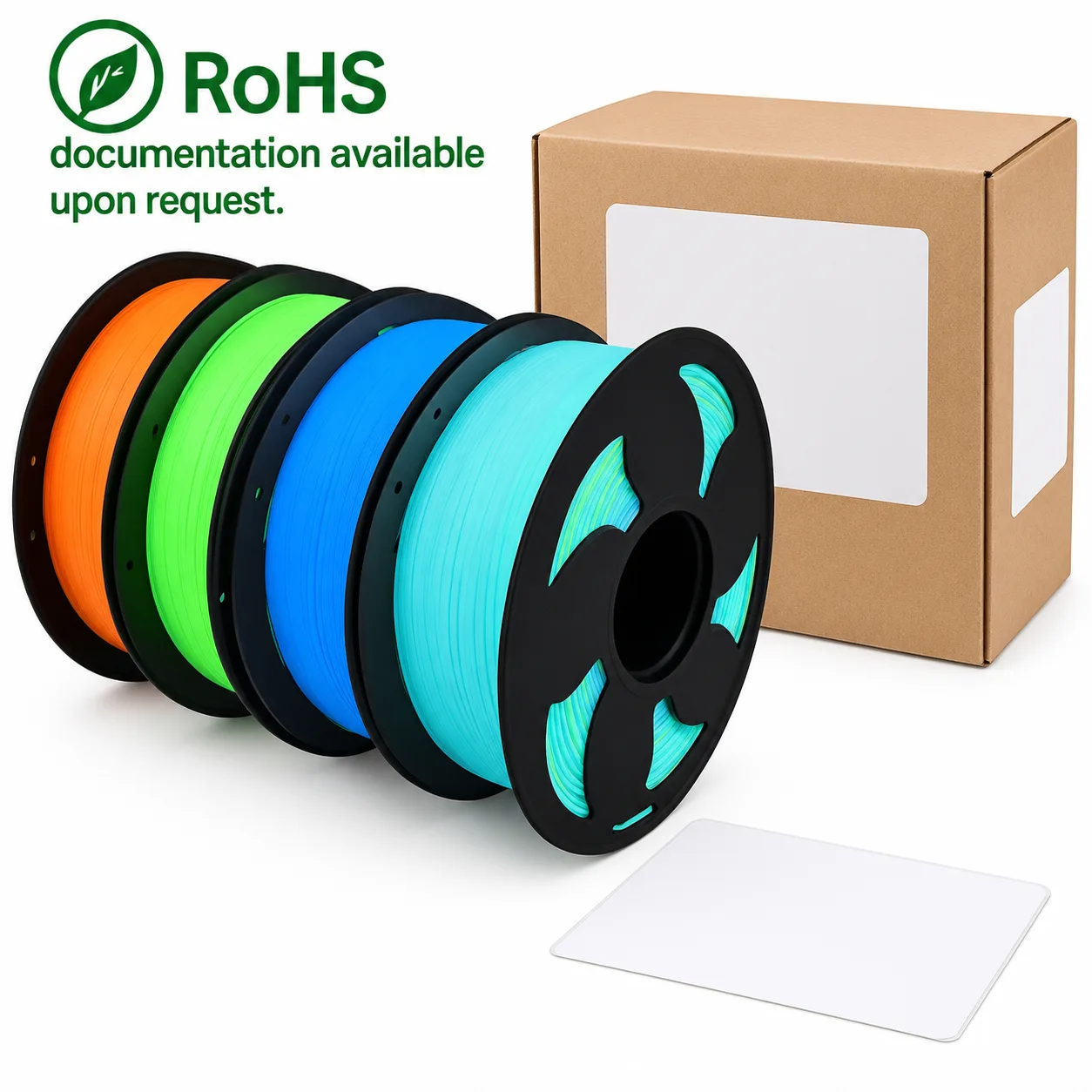Yiqiu3D SUNSENK Glow-in-the-Dark PLA Filament 1.75mm 1kg Rainbow Night-Glow, 8 Luminous Colors, Bambu Lab — Product Images