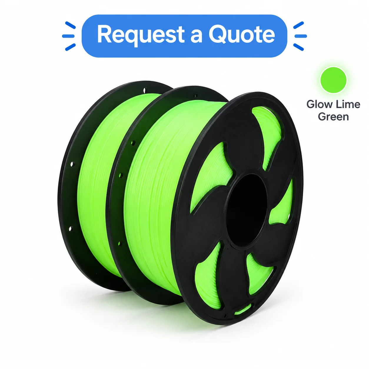 Yiqiu3D SUNSENK Glow-in-the-Dark PLA Filament 1.75mm 1kg Rainbow Night-Glow, 8 Luminous Colors, Bambu Lab — view 6