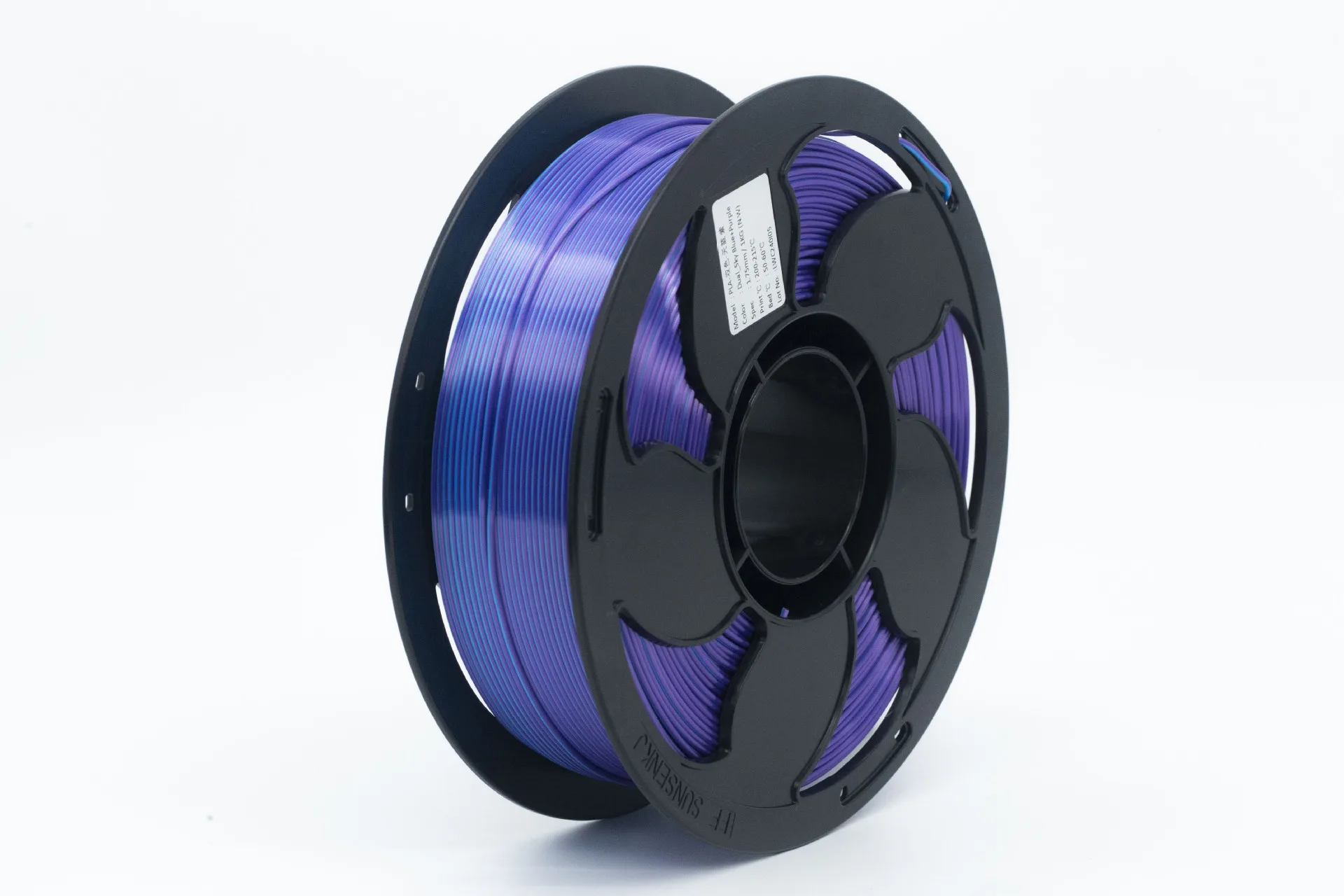 Silk two colors sky blue+purple blue004