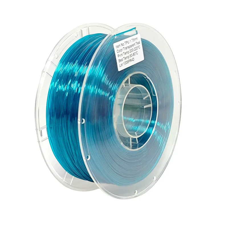 TPU 95A 1.75mm Flexible Filament 1KG Transparent 8 Colors Soft Elastic