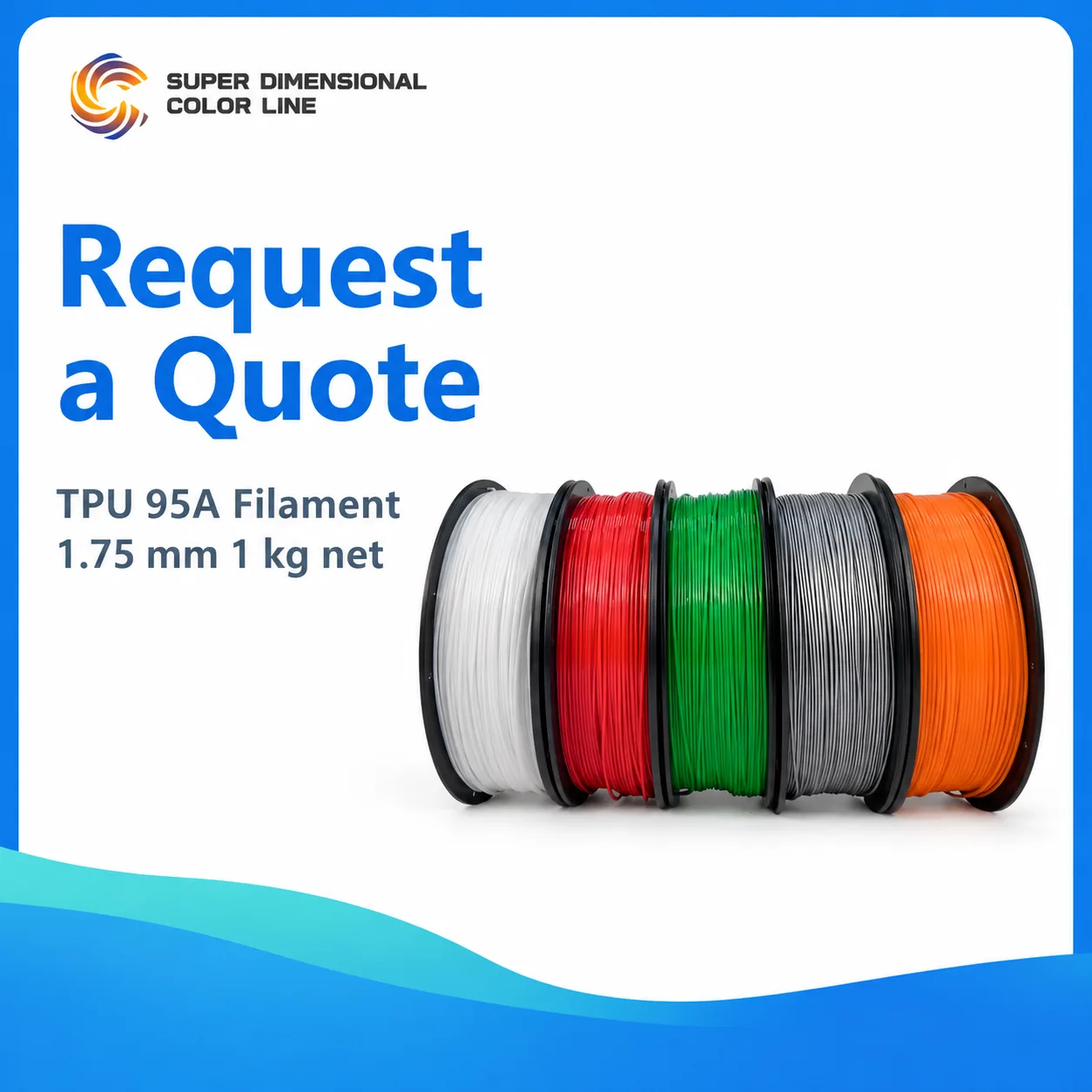 TPU 95A Filament Flexible 1.75mm 1kg Yiqiu3D — view 6
