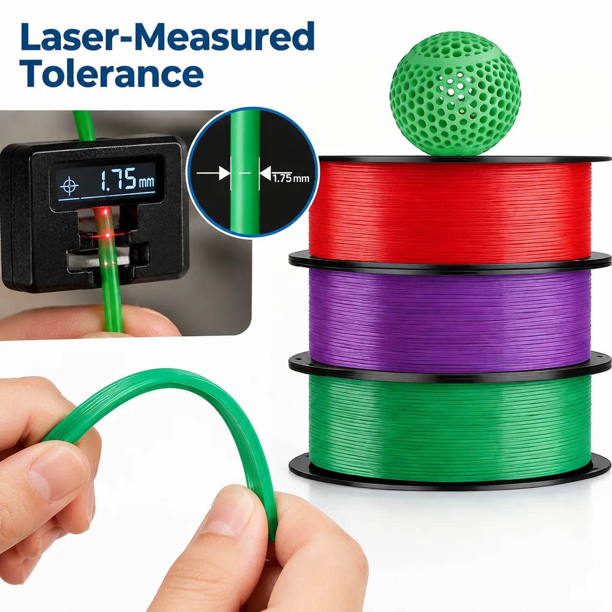 TPU Filament Black 1.75mm 1kg Yiqiu3D Flexible — Product Images