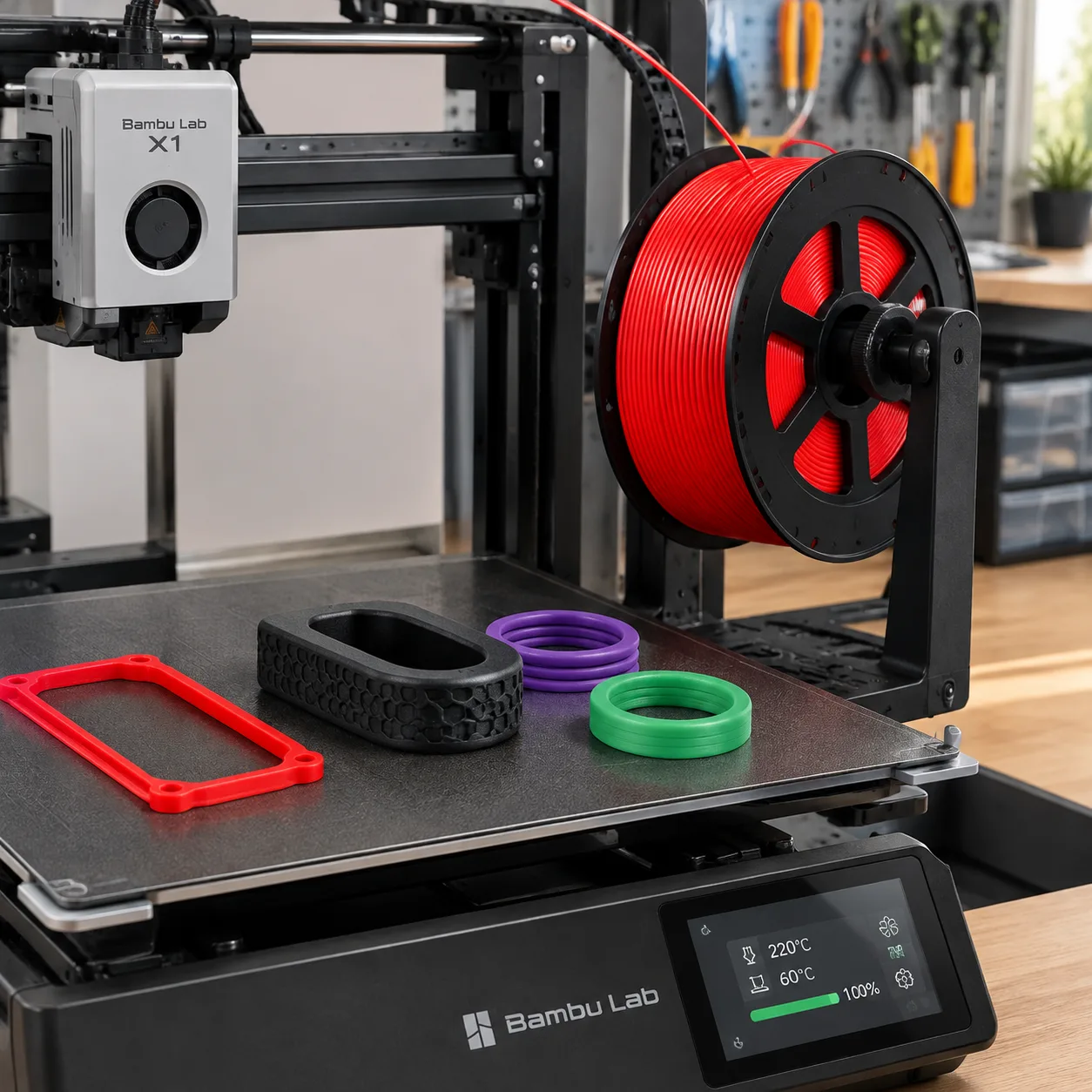 TPU Filament Black 1.75mm 1kg Yiqiu3D Flexible — Product Images