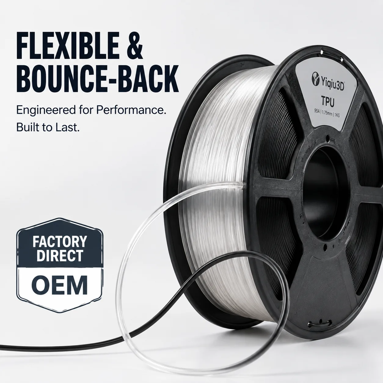 Yiqiu3D TPU Filament 1.75mm Flexible — view 6