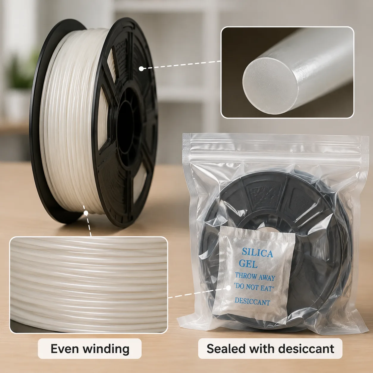 TPU Flexible Filament 1.75mm High Elastic Soft — Close-up