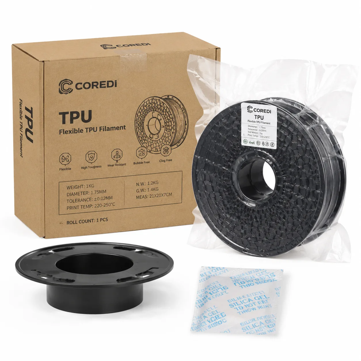 TPU Flexible Filament 1.75mm High Elastic Soft — Product Images