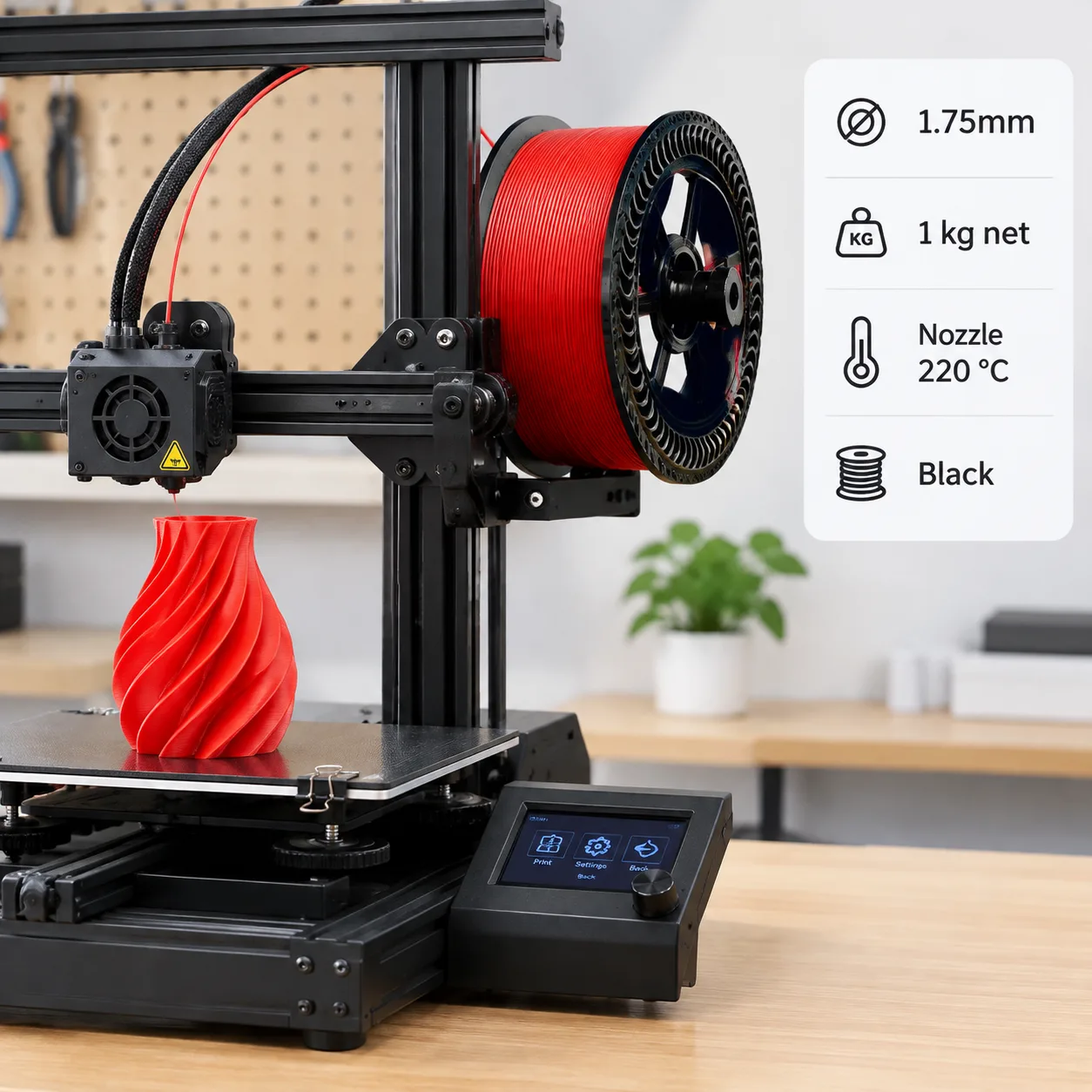 TPU Filament 1.75mm Flexible — Spec Sheet