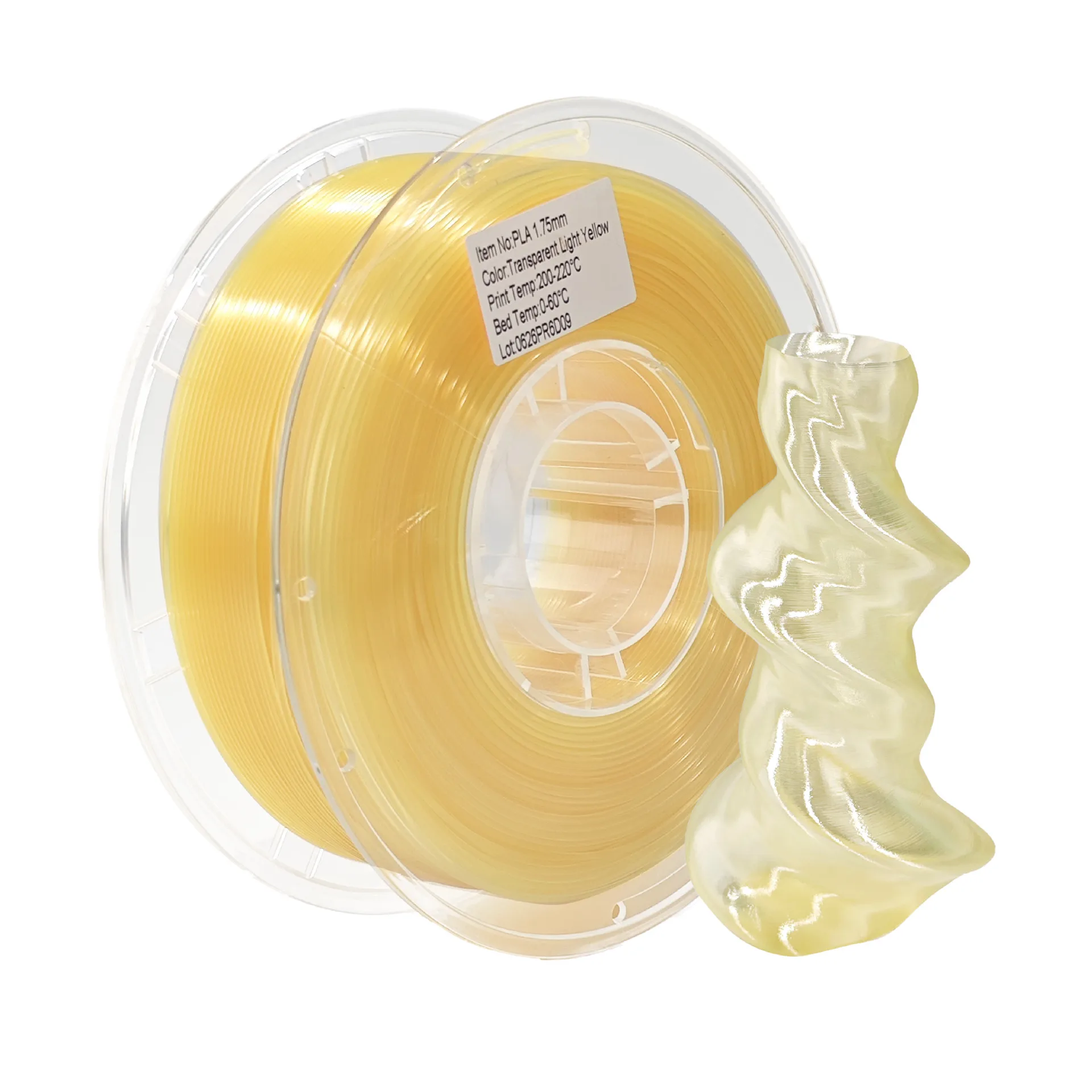 PLA Transparent Light Yellow /Spool