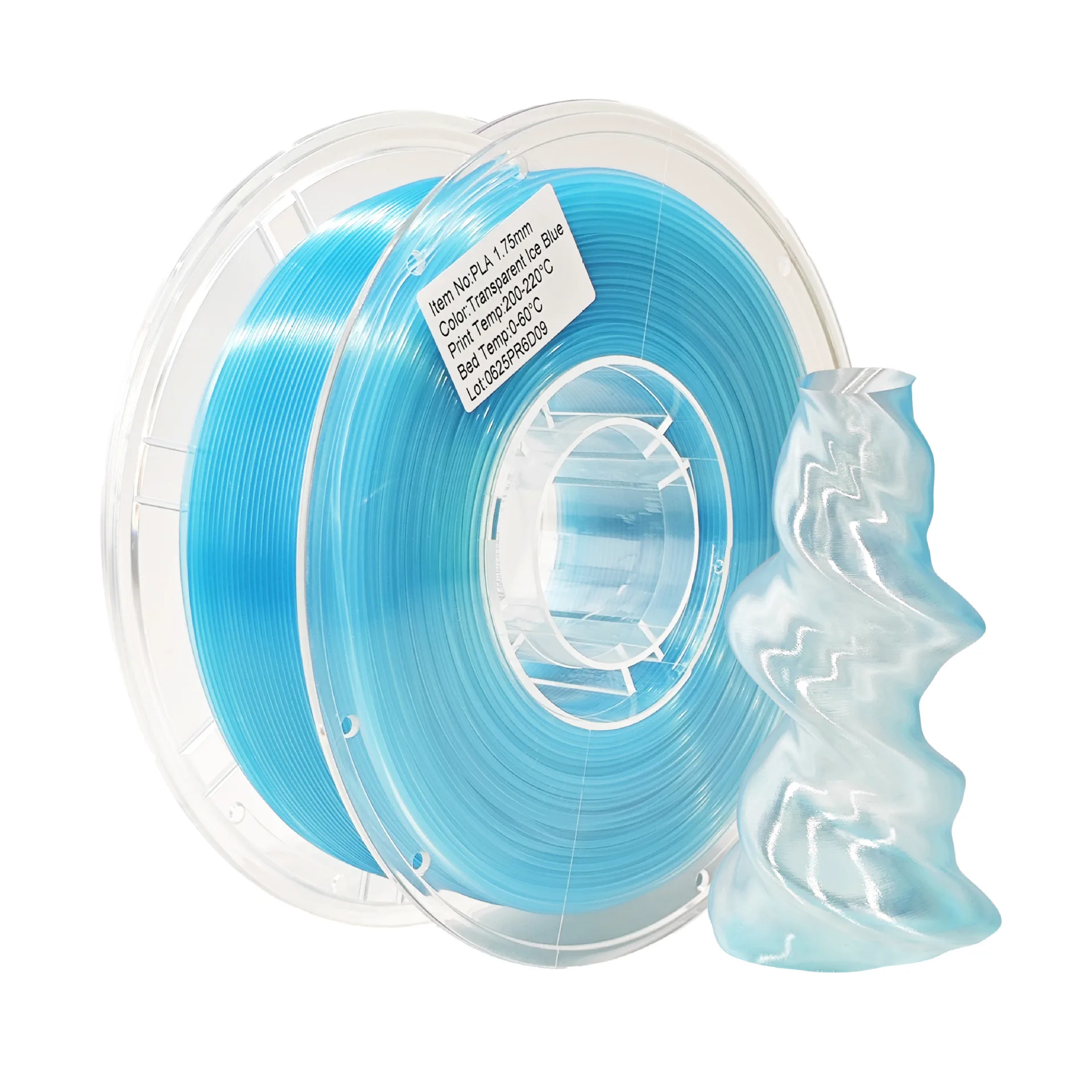 PLA Transparent Ice Blue /Spool