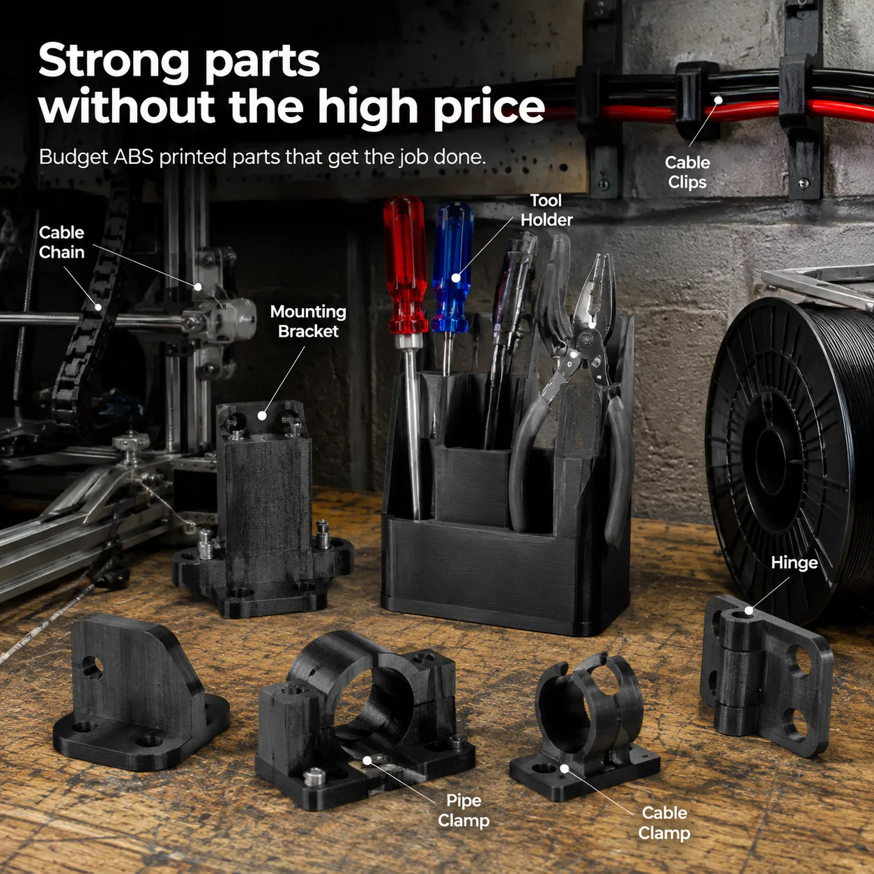 Value ABS Filament 1.75mm High Impact — Product Images
