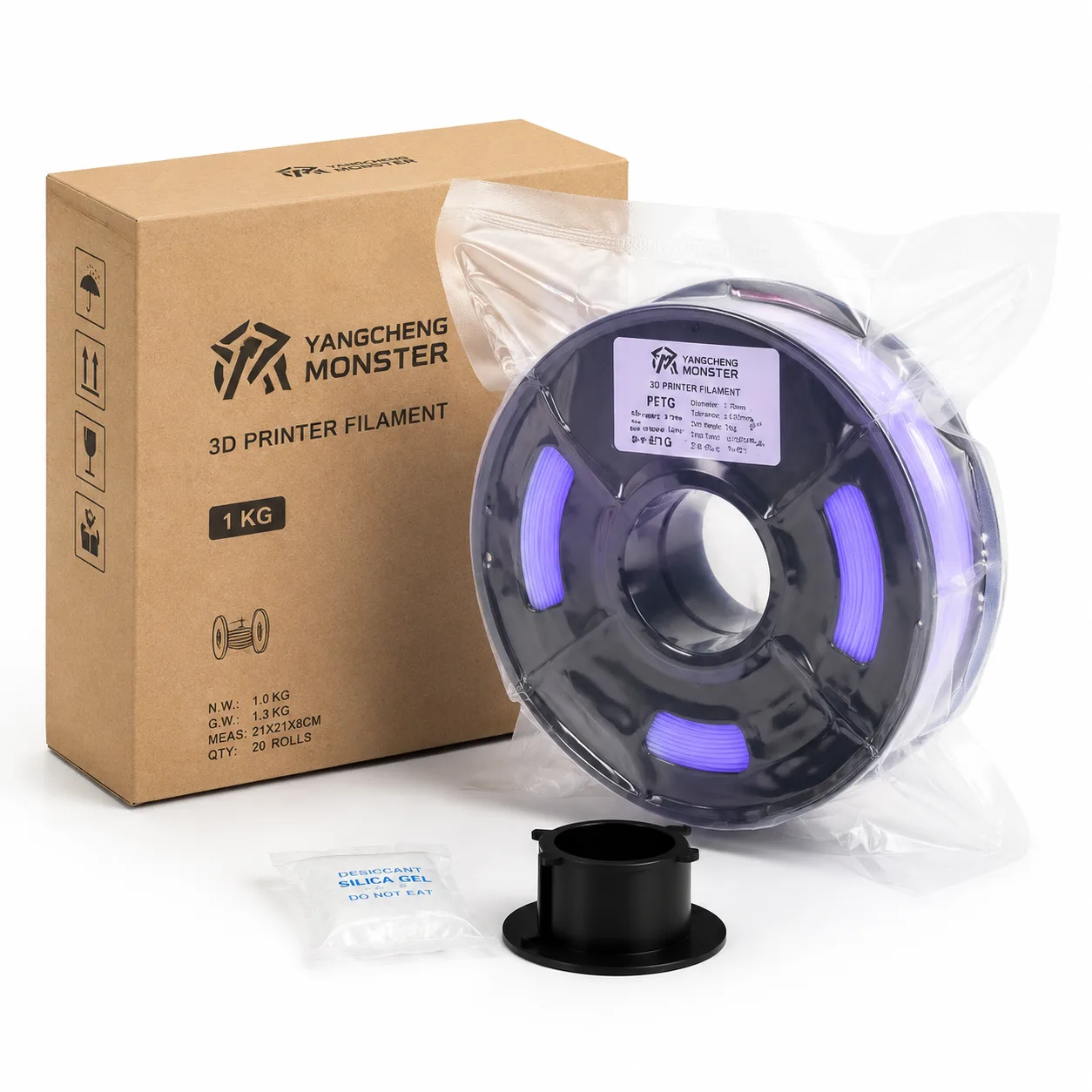 Wholesale Glow in the Dark PLA Filament 1.75mm Blue Blue-Green Purple Luminous — Product Images