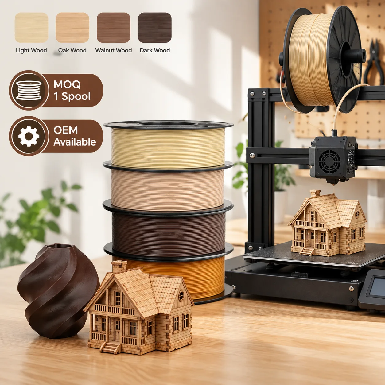 Factory Wholesale Wood PLA 1.75mm