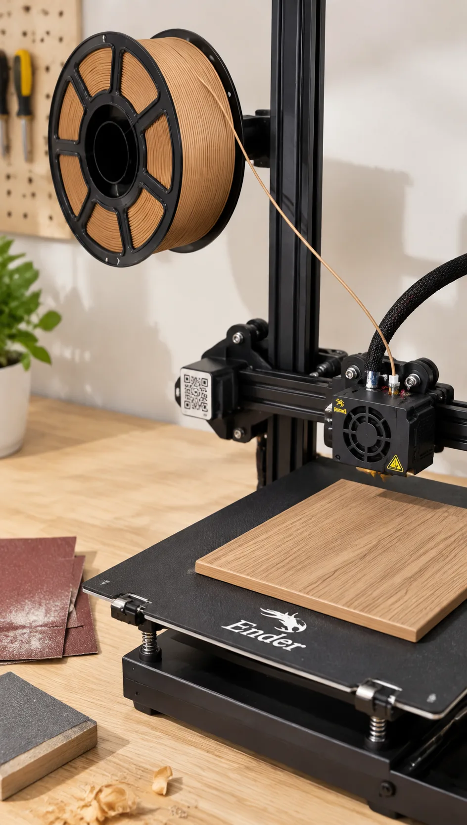 Wood PLA Filament 1.75mm 1kg Sandable Wood Finish — Scene