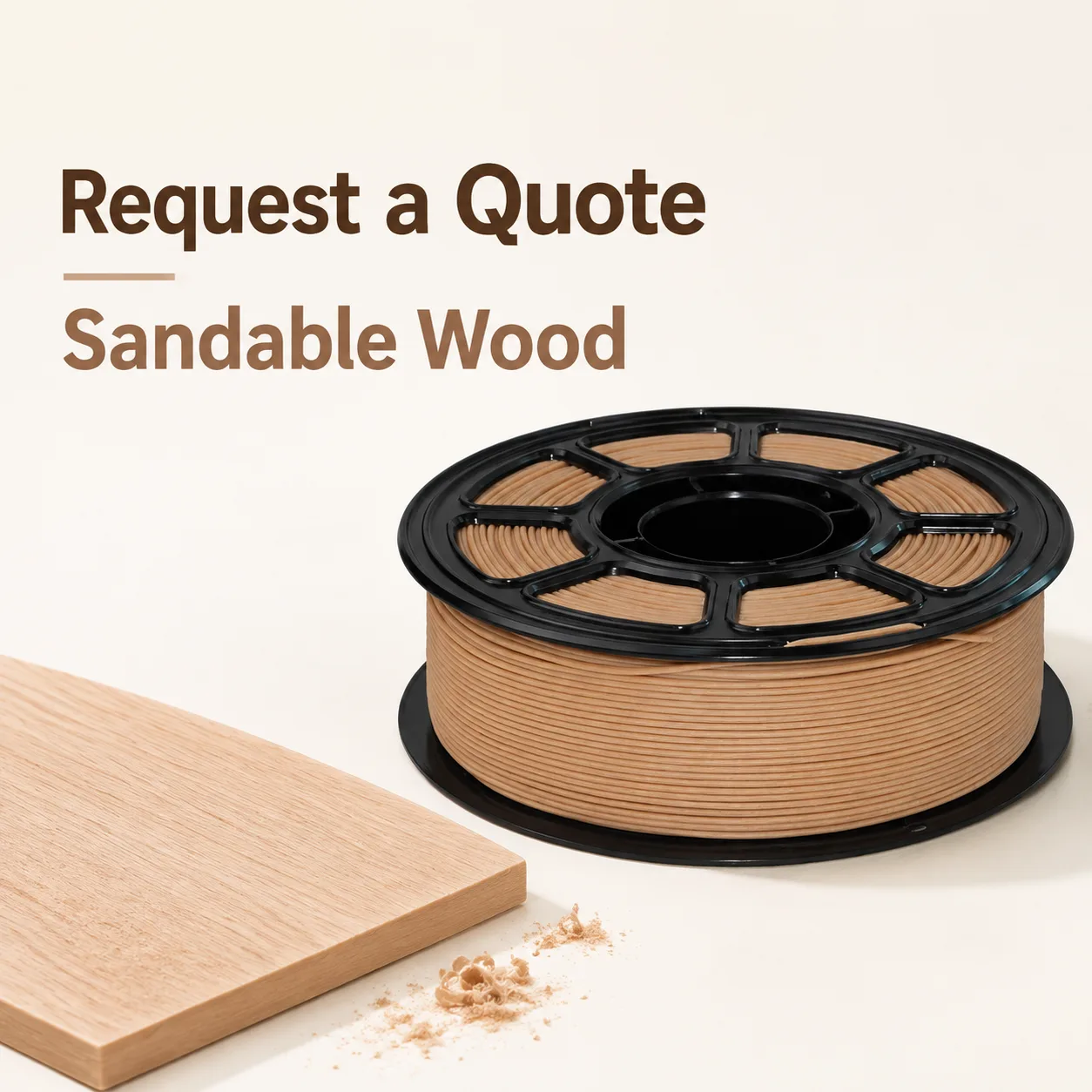 Wood PLA Filament 1.75mm 1kg Sandable Wood Finish — view 6