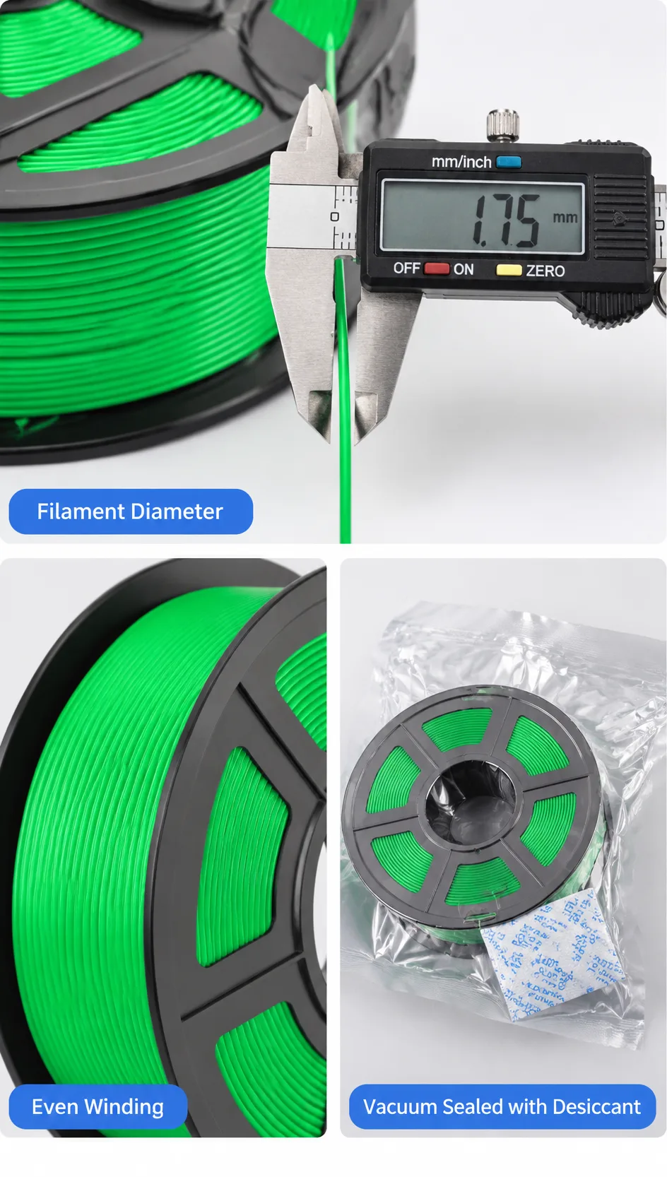 Yiqiu3D Wood PLA Filament 1.75mm 1KG Wood Tone Texture Natural Look 8 Colors Sandable — Close-up