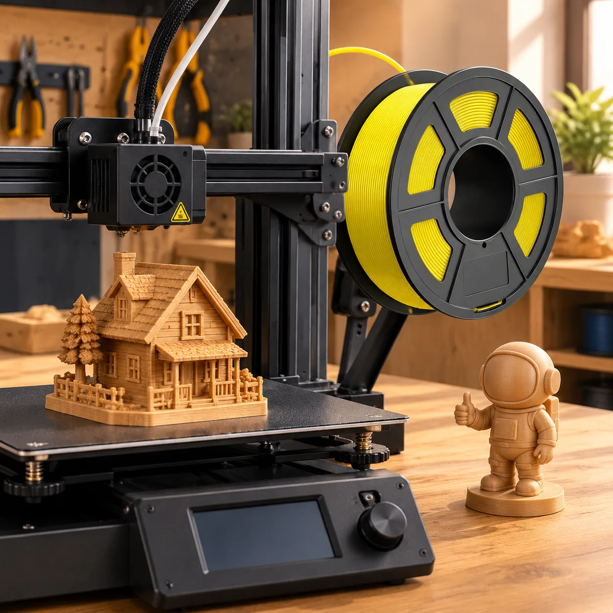 Yiqiu3D Wood PLA Filament 1.75mm 1KG Wood Tone Texture Natural Look 8 Colors Sandable — Product Images